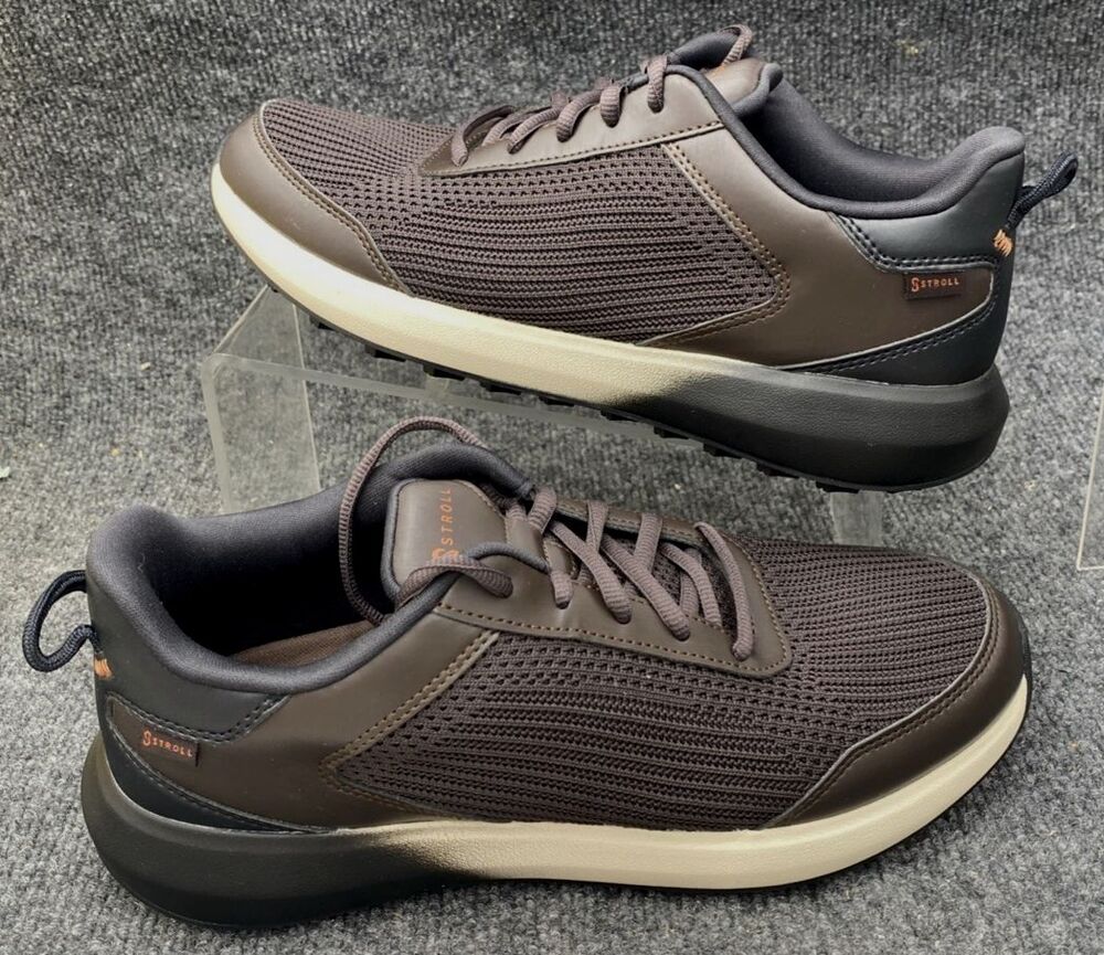 Stroll Performance Knit Golf Shoes Men's Size 8.5 Brown Spikeless SFMGR02002